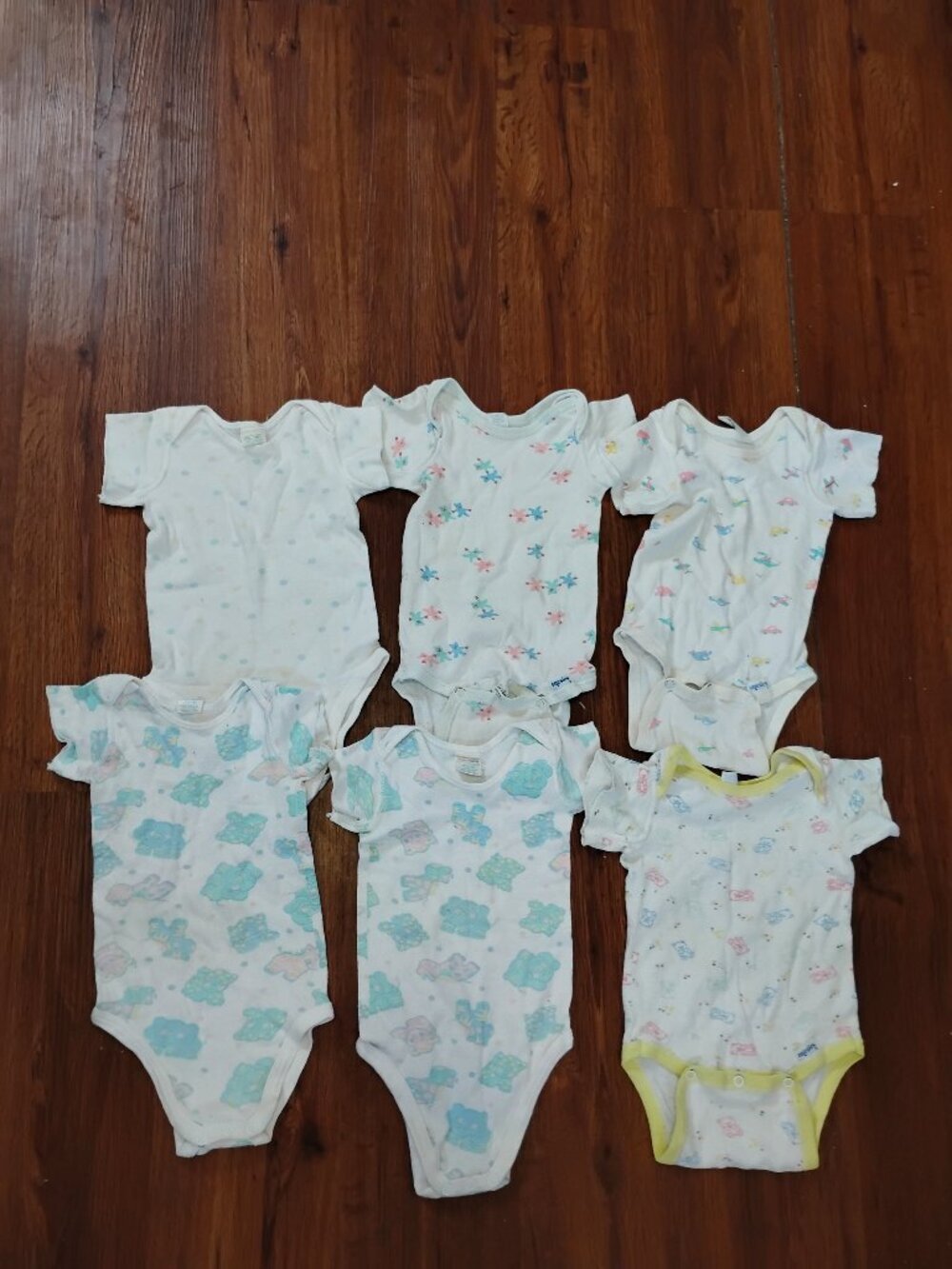 Vintage Gerber Baby Oneita Onesies Lot (6)